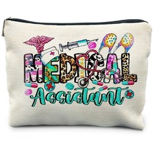 Medical Assistant Makeup Bag - Trendy Western Nurse Gifts, RN Cosmetic Bags Toil