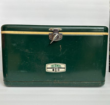 Vintage Thermos Metal Cooler Ice Chest | Green | 19x11x10 | Made in USA