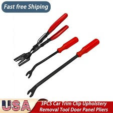 3pcs Car Trim Clip Upholstery Removal Tool Door Panel Fastener Pin Pliers Puller