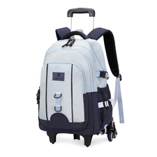 Boys Backpack with 6 Wheels for School Kids Rolling Backpack for Boys Element...