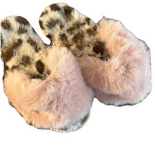 Zapatilla Shiraleah Chicago Talla 9-11 Vail Esponjosa Piel Sintética Rubor Rosa Leopardo Slide