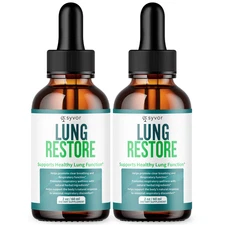 (2 Pack) Lung Restore Drops Advanced Formula for Lung Health Support 60 Servings