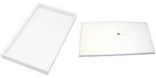 3 White Plastic Stackable Jewelry Display Trays w/White Foam 72-Slot Ring Insert
