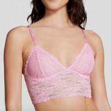 PINK Victoria's Secret Lace Unlined Bralette Womens Size. LARGE NEW.