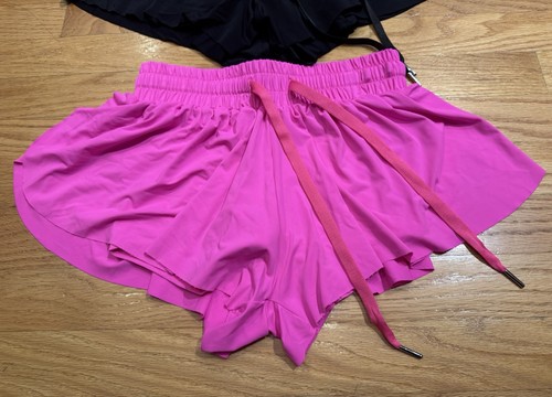 Lot Of 2 Katie J NYC girls tween Farrah Pink & Black shorts Size XL - Picture 2 of 8