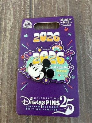 DISNEYLAND MAGIC KEY DATED 2026 MICKEY PIN DISNEY LR