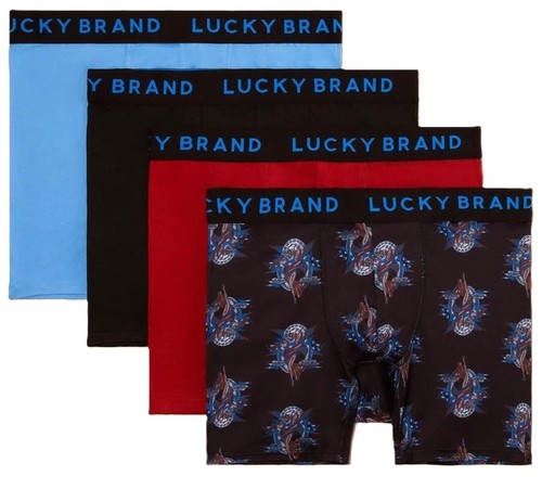 LUCKY BRAND BOXER X4 - 243 US COLORS - LARGE - MEN BRIEF UNDERWEAR PACK P503 - Picture 1 of 2