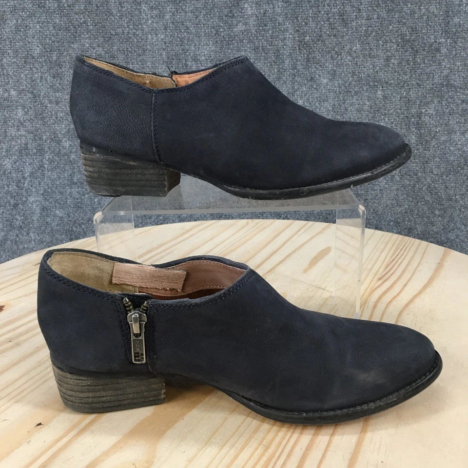 Botas Seychelles Mujer 6.5 Azul Botines Gamuza Tacones Informales Cremallera Lateral Foto 2 de 4