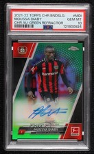 Moussa Diaby Chrome Bundesliga 2021 Green Refractor /99 Auto PSA 10