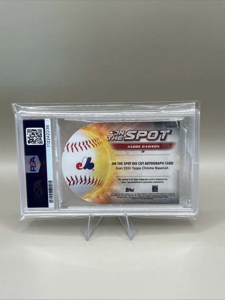 2024 Topps Chrome Andre Dawson On the Spot Auto /50 PSA 9 Pop 3 Expos - Imagem 4 de 4