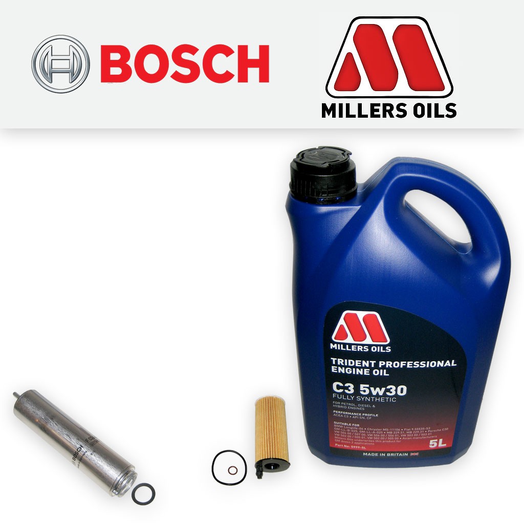 SERVICE KIT for BMW 2 SERIES F22 F23 225D B47 OIL FUEL FILTERS +OIL (2015-2019)