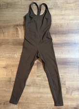Lovesoft Women's Size Small Catsuit Bodysuit Dance Uni-tard Brown Super Stretchy