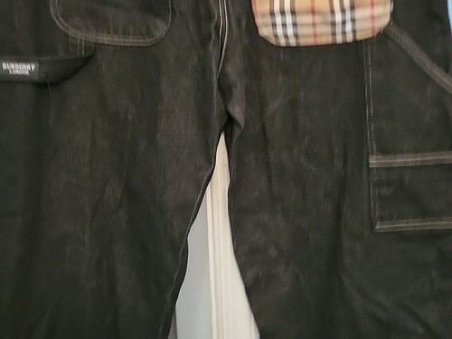 Burberry London Carpenter Jeans Men 40x32 Baggy Hip Hop Skater Plaid Pocket VGC - Imagen 16 de 19