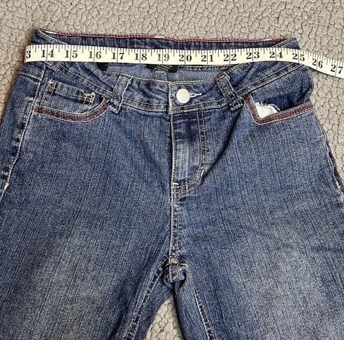 Vintage Faded Glory Denim Jeans Little Girls Size 10 With Hearts - Picture 8 of 9