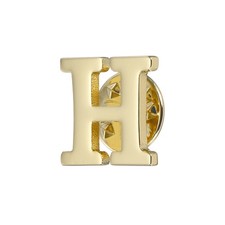 Letter Lapel Pins, Initial Alphabet Letter H Collar Pins Letter Brooch Pins