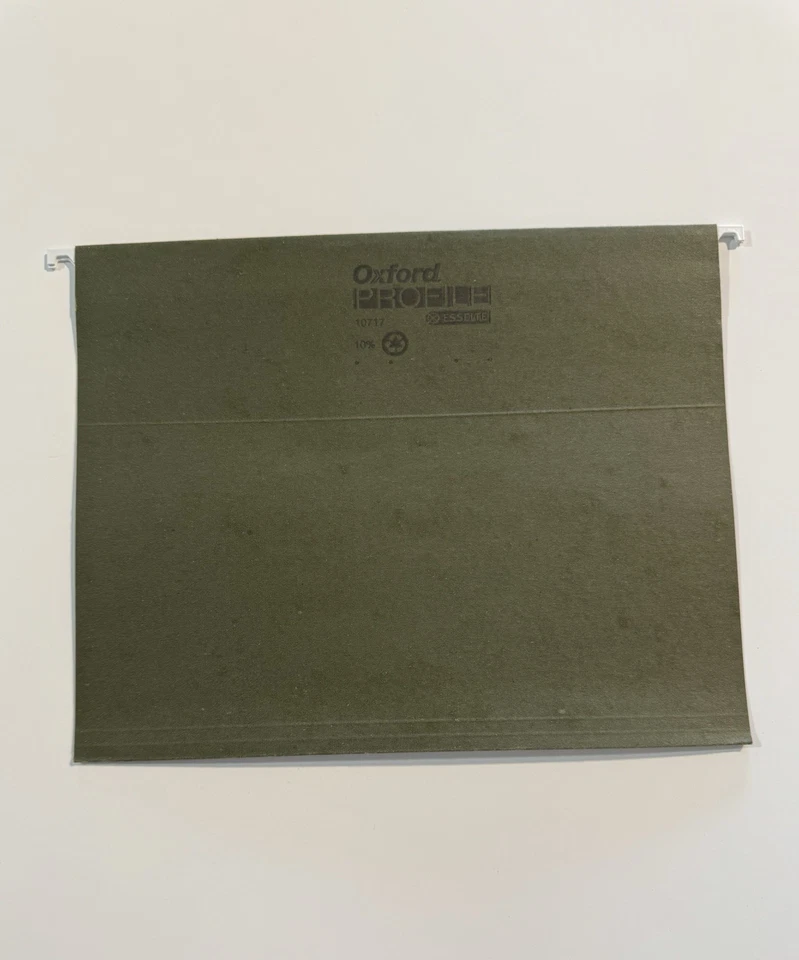 Lot Of 25 Oxford Hanging File Folders Green/Tan With 2 Bonus (27 Total) - Image 2 of 4