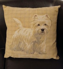 Westie West Highland Terrier Cushion. Evans of Lichfield. Excellent Condition