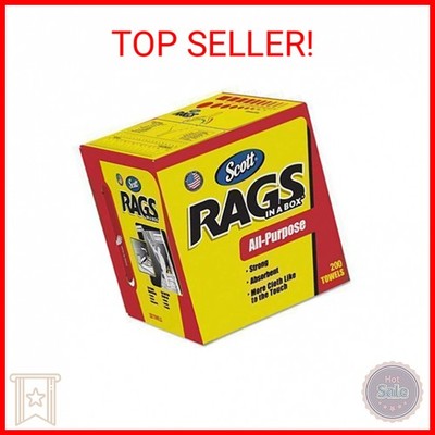 Scott Rags In A Box (57036), All-Purpose Towels, Large 9''x12'' Towel (1 Box of 20