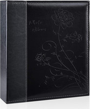 Photo Album 8X10 Clear Pages Pockets Leathe Cover Slip Slide in Photo Album Hold