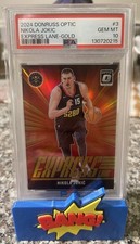 2024-25 Panini Donruss Optic Nikola Jokic Express Lane Gold /10 PSA 10