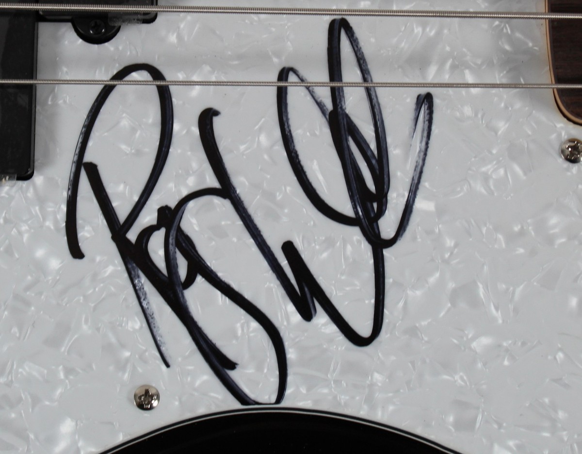 Roger Waters Pink Floyd Signed Black Fender Squier Bass