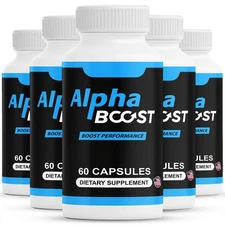 ( 5 Pack ) Alpha Boost Advanced Supplement for Men with Natural Ingredients