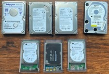 Hard Drive Lot of 7 WD, Seagate, Hitachi, Maxtor