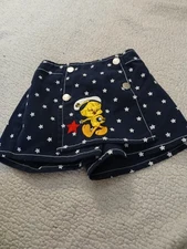 Vintage  2t Tweety Bird Nautical Skort Looney Tunes