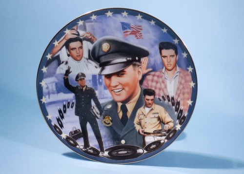 Elvis Presley The Bradford Exchange #11307A “Red White & G.I” Musical Collectors - Foto 3 di 4