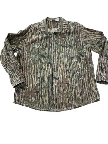 Vintage Walls XXL Reg Thick Camo Shirt Hunting Realtree Hardwoods Made In USA