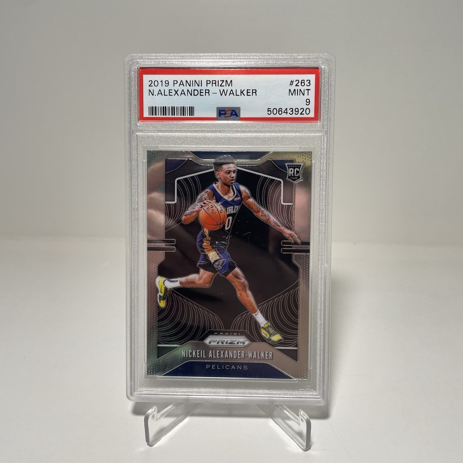 2019-20 Panini Prizm Nickeil Alexander-Walker Silver Prizm Rookie RC #263 PSA 9