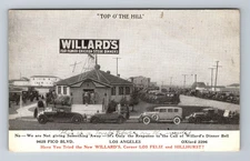 Los Angeles, CA-California, Willard’s Chicken Dinner Bell Diner Vintage Postcard