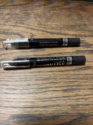 2x Rimmel Scandaleyes Eyeshadow Stick #018 Black Betrayal Discontinued Brand New