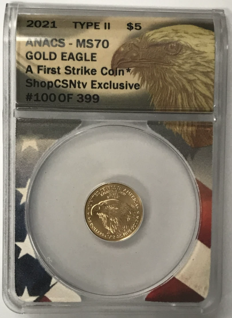 ANACS Certified MS 70 American Eagle Gold Bullion Coins for sale