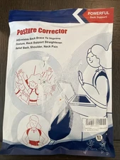 Posture Corrector Adjustable Back Support Size XL Black