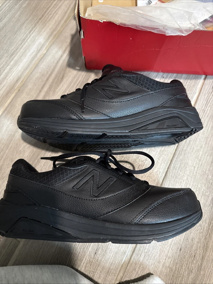 New Balance Shoes Mens 9 Black Leather 928v3 Lace Up Walking Comfort Sneakers - Image 3 of 4