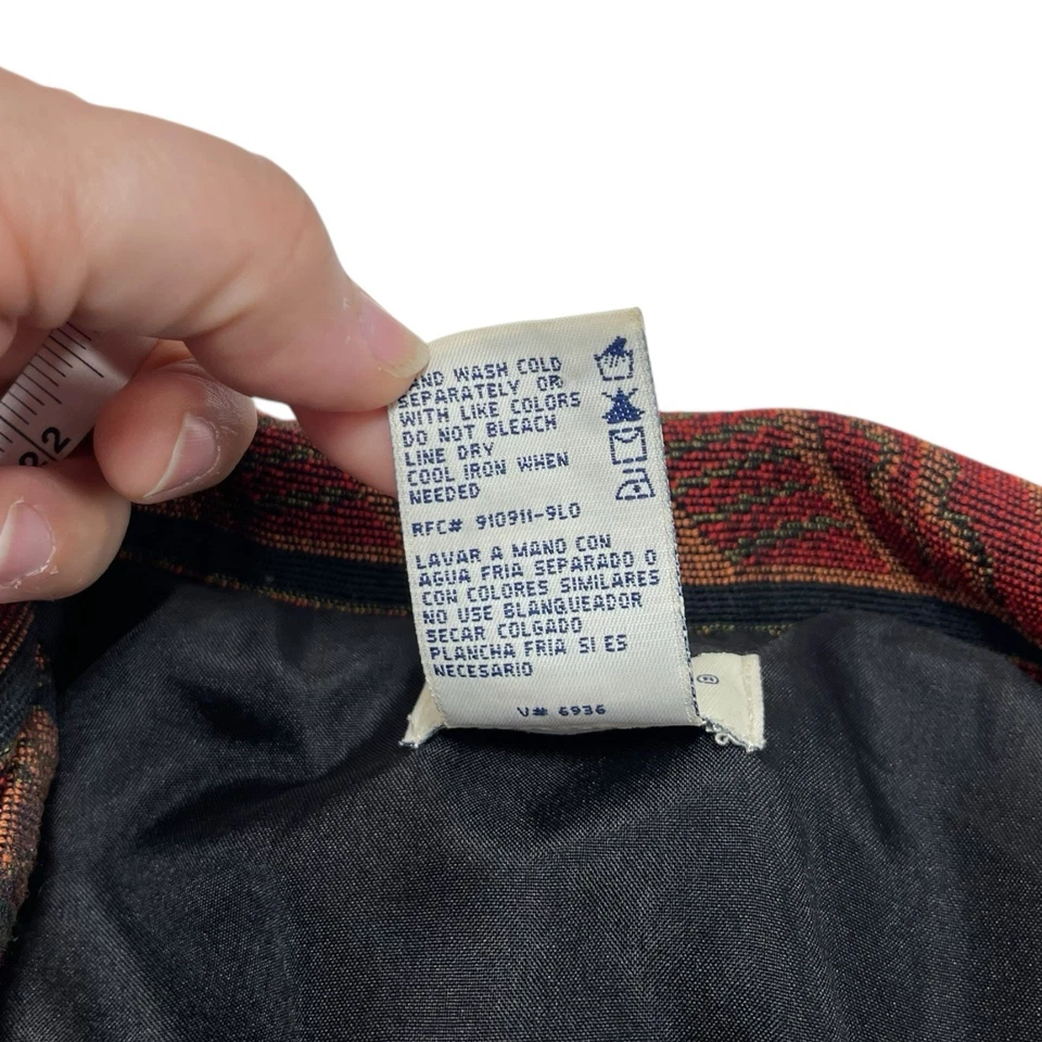 Blazer grande vintage blanco ciervo para mujer tribal patrón de tapiz azteca negocios Foto 4 de 4