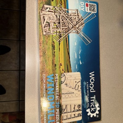 Windmill Mechanical Wooden Model Kit Wood Trick Mechanical 3D Puzzle Windmill