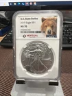 2019 $1 AMERICAN SILVER EAGLE NGC MS70 U.S. STATE SERIES MONTANA LABEL