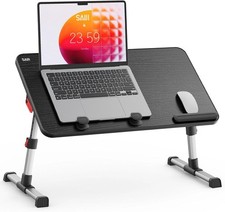 Laptop Bed Tray Table, Adjustable Home Office Standing Desk Portable Lightweigh