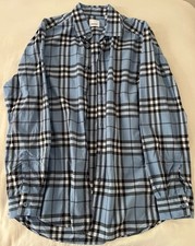 Burberry Oxford Button Down Shirts Color Blue Size M