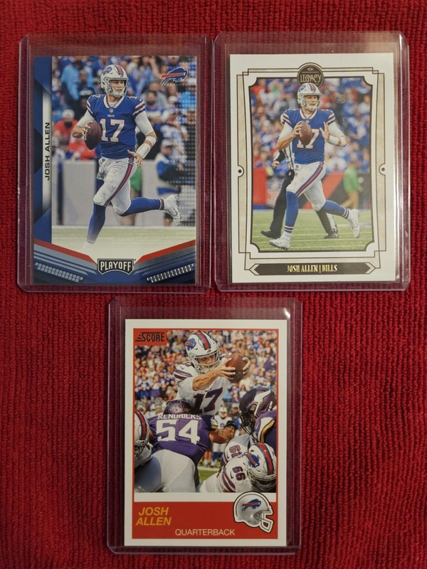 Josh Allen 2019 Playoff #13 ×3 Card Lot Bills MVP
