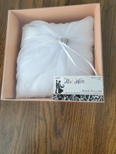 NEW Studio His  Hers Ring Pillow Floral Lace Wedding Ring Bearer Pillow