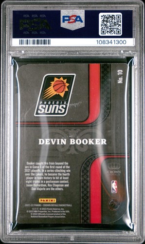 2021 Crown Royale Devin Booker #10 Pivotal Players Asia Gold /10 PSA 7 - Picture 2 of 2