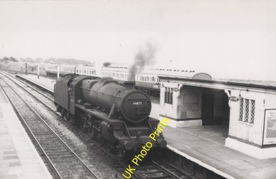 Railway Photo ex LMS 8F 44871 light engine Hest Bank station 24/7/1968