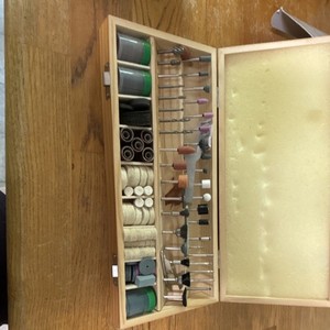 Rotary Tool Accessories Kit in Wooden Box - Cutting, Grinding, Polishing
