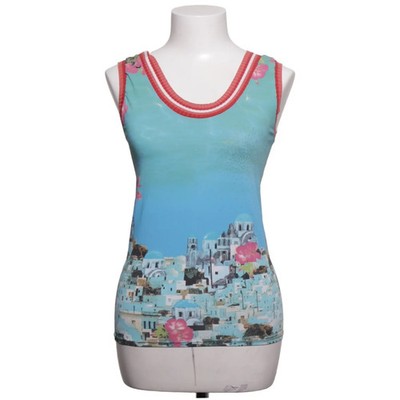 Save the Queen, Tank­top, Größe: L, Blau/Pink/Mehrfarbig, Elasthan/Polyamid #C9n