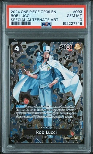 PSA 10 Rob Lucci SP OP05-093 One Piece Emperors New World Alt Art OP09 Gem Mint
