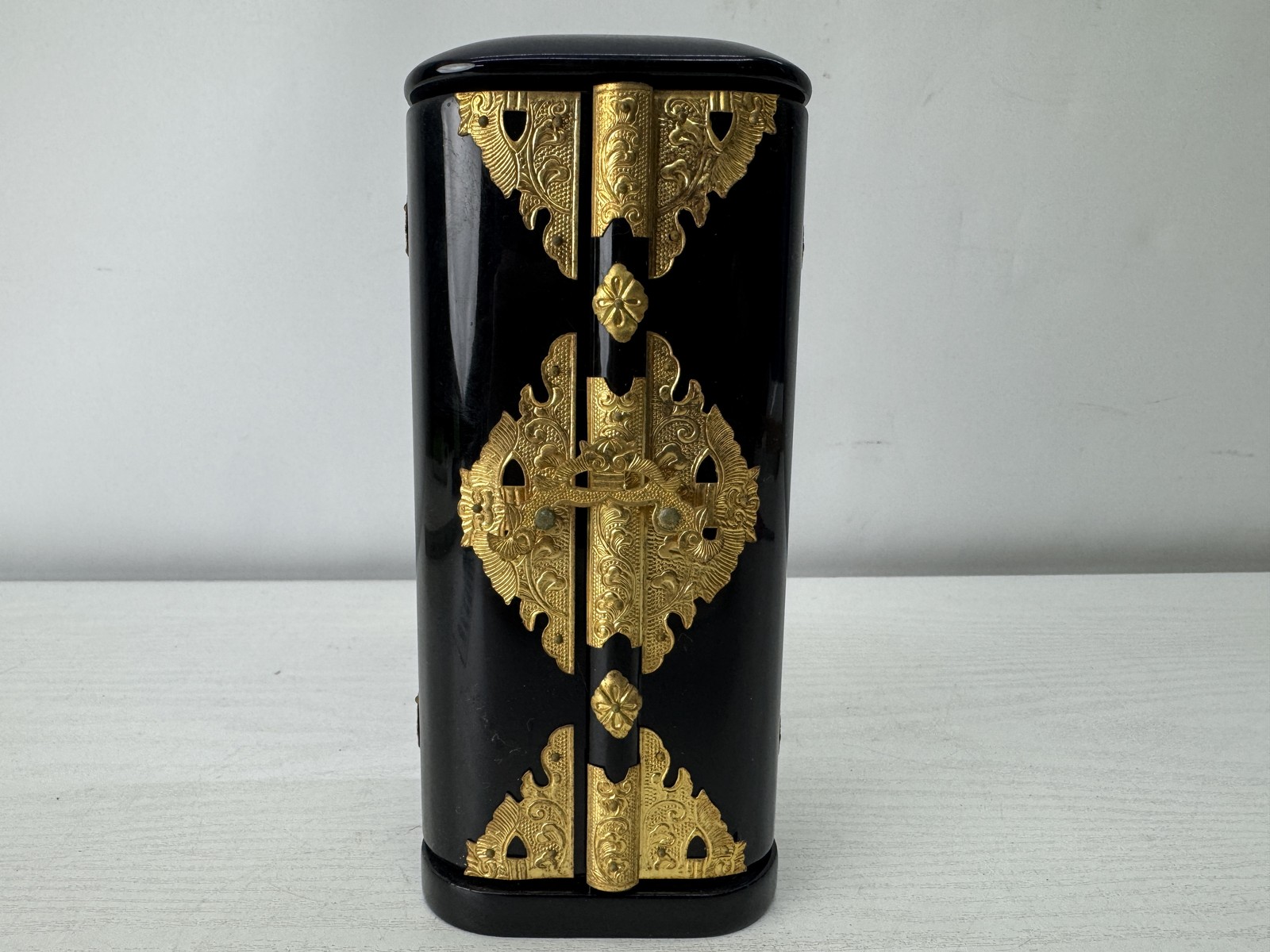 Y10022 STATUE wood carving Buddhist figure shrine cracked Japan antique Buddhism