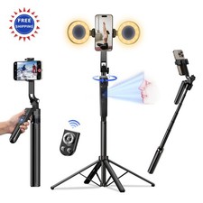 Selfie Stick Tripod 70.9 Phone Camera Stand 360 Rotation Face Tracking Remote
